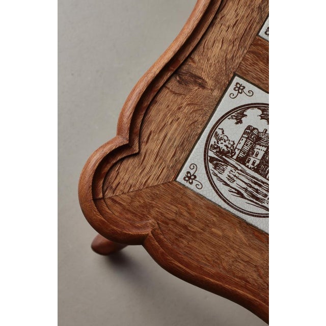 Vintage Danish Oak Coffee Table with Ceramic Tiles by Frits Henningsen, 1940s For Sale - Image 11 of 16