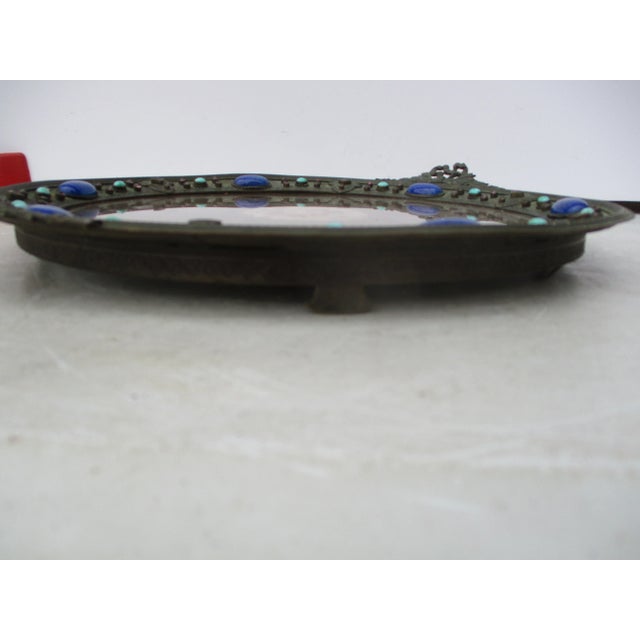 Burnt Umber Vintage 30s' Jeweled Vanity Tray For Sale - Image 8 of 8