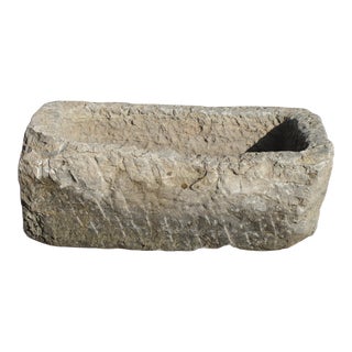Hand Chiseled Stone Trough For Sale