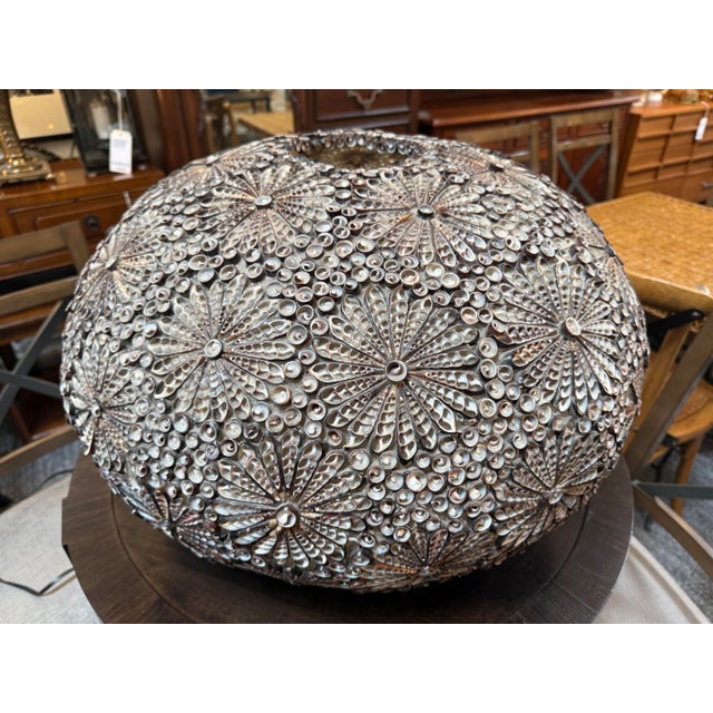 Design Plus Gallery presents a Table Lamp of Mosaic Shells. This rotund lamp is a natural beauty for your home, and a...