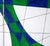 Contemporary Abstract Geometric Composition in Green, Blue, and White by Robert William Hinds For Sale - Image 3 of 9
