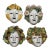 1960s Cottura Made in Italy 4 Seasons Ceramic Faces For Sale