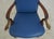 Eagle Carved Arm Blue Leather Armchair For Sale - Image 17 of 18