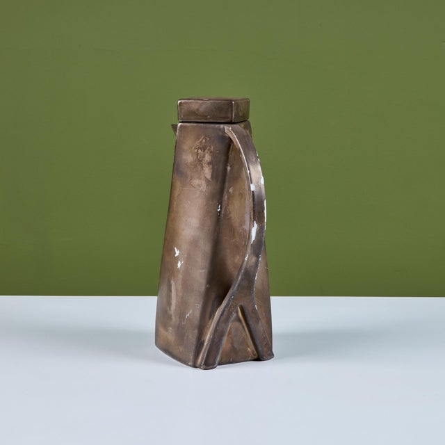 Mid 20th Century Ceramic Lidded Pitcher For Sale - Image 5 of 12