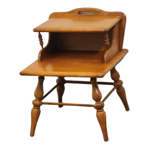 Colombia Furniture Solid Hard Rock Maple Colonial Early American 20" Accent Step End Table
