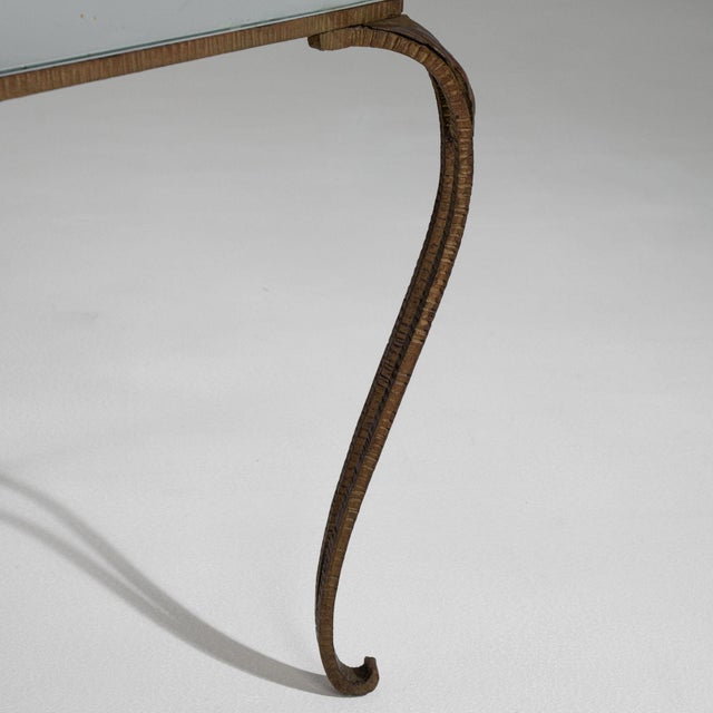 19th Century France Red Metal Coffee Table For Sale - Image 4 of 11