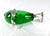 Green Silver-Plated Green Glass Walrus Decanter Bottle For Sale - Image 8 of 9