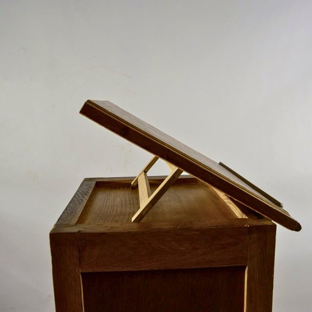 Tambour Oak Office Desk with Sliding Door and Drawers For Sale - Image 17 of 18