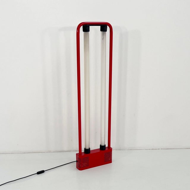 Red Medium Red Double Neon Lamp by Gian N. Gigante for Zerbetto, 1980s For Sale - Image 8 of 8