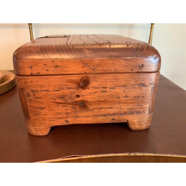 Elevate any room in your home with this beautiful hand forged wormy chestnut hinge vintage box. It would look good on a...