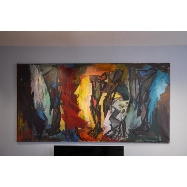 PETER BRANDES- 1944-2025 "Le Crepuscule des Deux (The Twilight of the Gods) 126" x 56" (1984 Oil on Canvas)....