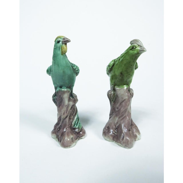 Small Late 19th Century Chinese Export Porcelain Birds - A Pair For Sale - Image 4 of 6