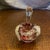 Studio Art Glass Perfume Bottle - Cranberry Core Signed by Artist Loretta Eby For Sale In Detroit - Image 6 of 10