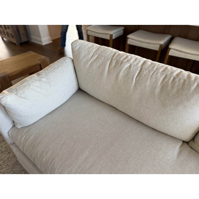 Rowe Slipcover Custom Designer Sofa- New For Sale - Image 4 of 11