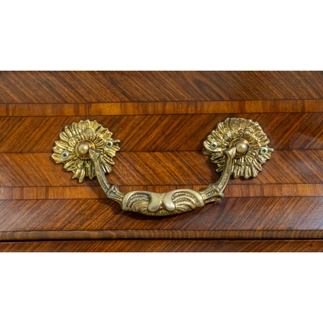 French Louis XV Style Marble Top Bronze Mounted Commode Chest For Sale - Image 10 of 18