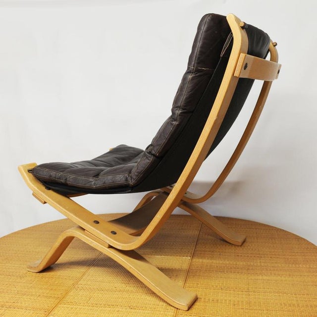 Vintage Danish Leather Lounge Chair from Bramin Møbler, 1970s For Sale - Image 4 of 14