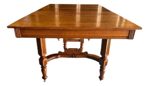 1930s Solid Oak Dining Table With 3 Extensions