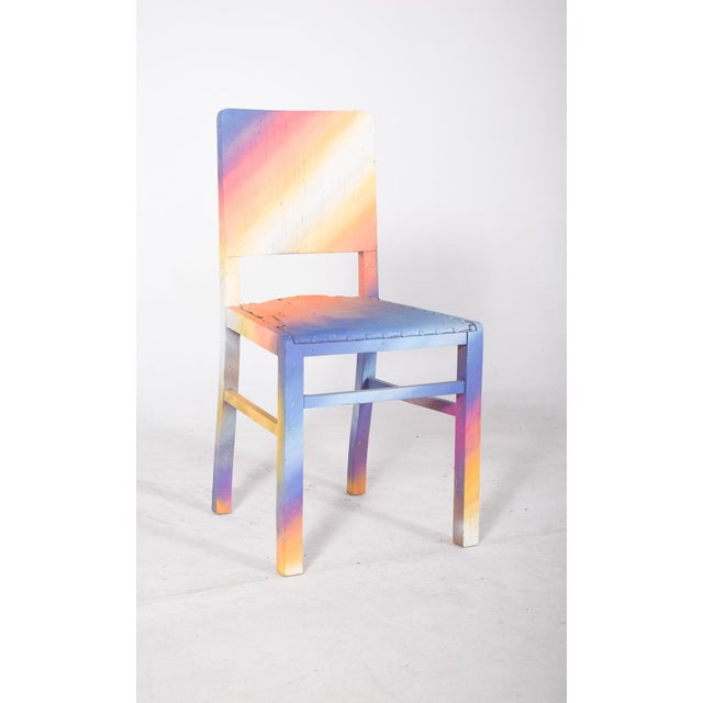 Mid-Century Modern Portuguese Painted Chair by Francisco Camilo, 1950s For Sale - Image 3 of 10