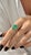 2010s Natural Emerald Diamond Ring Size 7 14k Y Gold 7.17 TCW Certified For Sale - Image 5 of 16