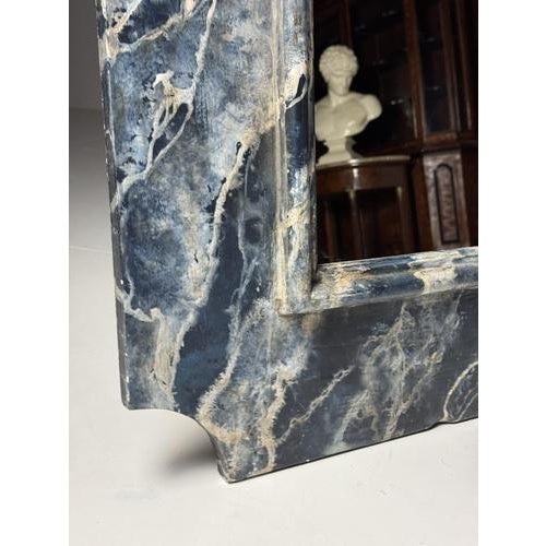 Faux Marble Painted Mirror, 1890s For Sale - Image 6 of 14