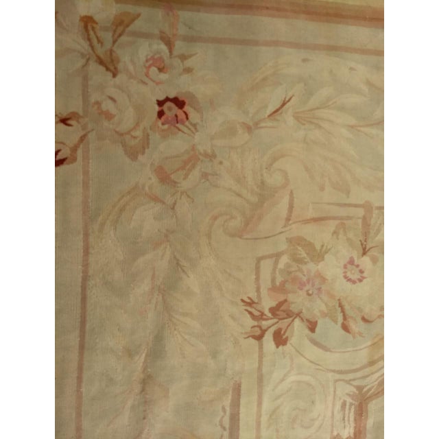 19th Century French Aubusson Rug, Handwoven Wool, Floral Design, 12x14 For Sale - Image 12 of 17