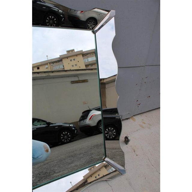 Large Vintage French Scalloped Mirror, 1960 For Sale - Image 6 of 16