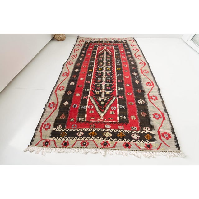 Oversize Vintage Anatolian Kilim Rug For Sale - Image 4 of 10