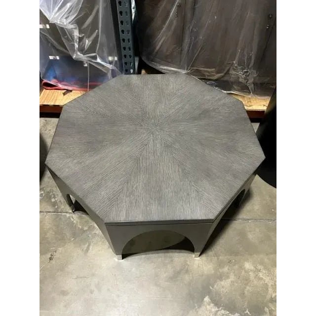 Gothic arches create the legs of this Oak, eight sided end table. Legs terminate in stainless steel ferrules. Finished in...