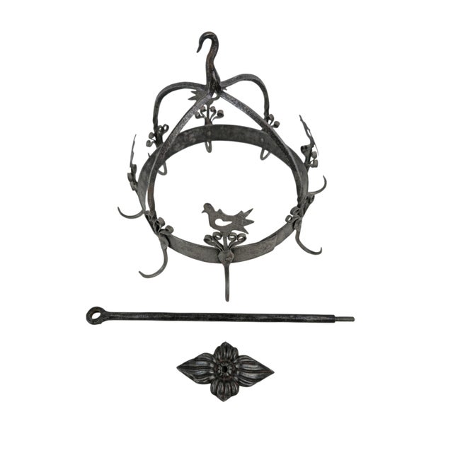 Late 18th Century Wrought Iron Speckkrone Kitchen Crown For Sale - Image 6 of 8