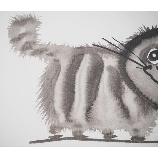 Laszlo Tibay, Chaton observateur, Ink & Wash Drawing For Sale - Image 4 of 6
