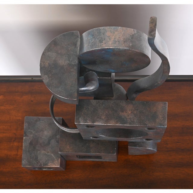 Metal Signed Eugene Perry Stainless Steel Art Sculpture, 2018 For Sale - Image 7 of 11