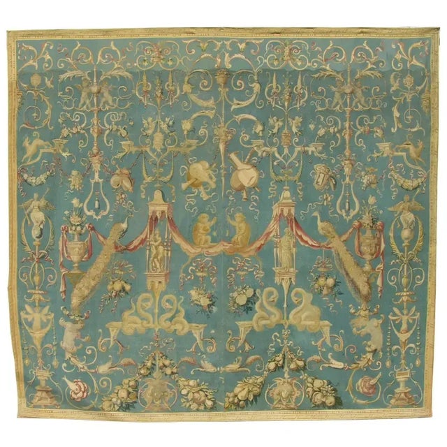 Textile 18th Century French Tapestry For Sale - Image 7 of 9