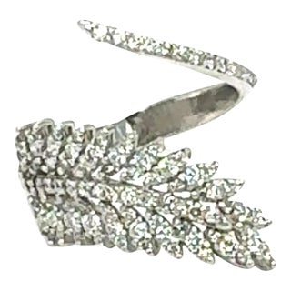 0.71 Carat Natural Diamond White Gold Cocktail Ring Size 7 For Sale