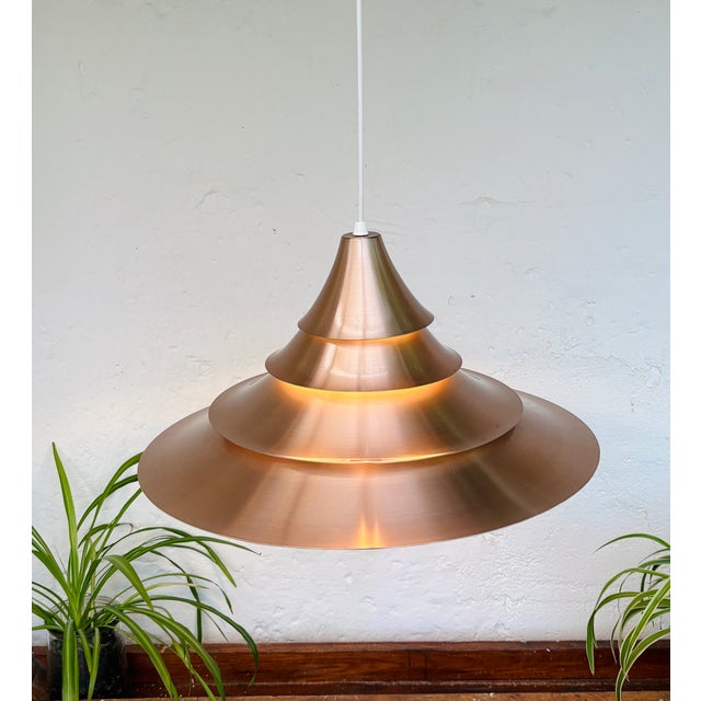 Mid-Century Modern Pagoda Pendant Lamp from Nordisk Solar, 1980s For Sale - Image 3 of 13