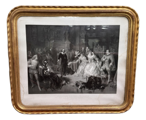 Pierre Cottin and Eduard Ender, Shakespeare at the Court of Elizabeth I, 1800s, Engraving on Paper