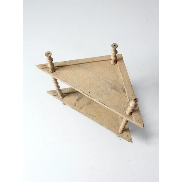 Antique Victorian Spool Folk Art Stand For Sale - Image 4 of 11