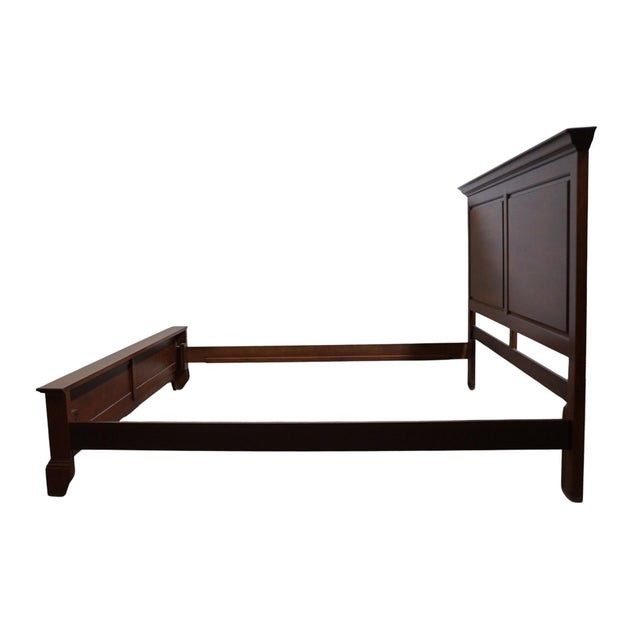 Brown Kincaid Furniture Early American Traditional Style King Size Bed W. Cherry Finish 79-132 For Sale - Image 8 of 10