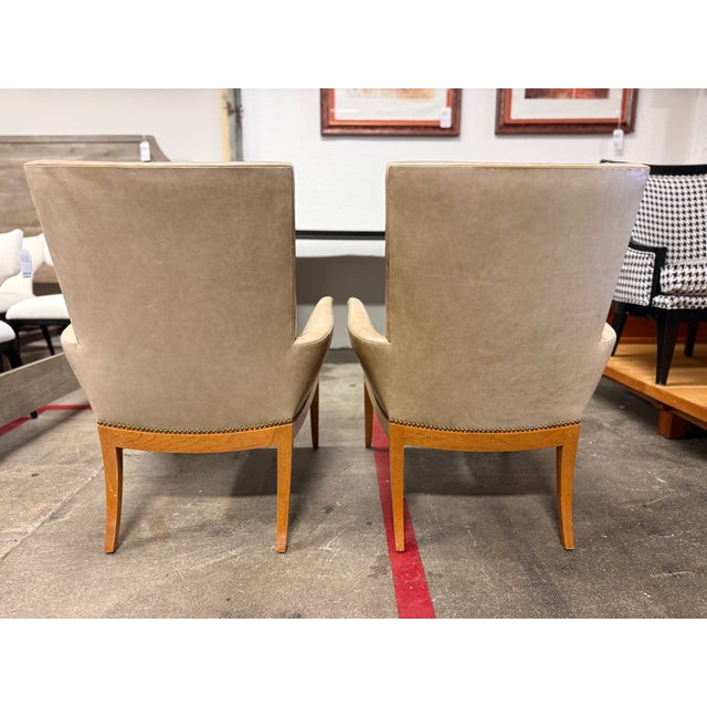 Rose Tarlow Swedish Library Leather Armchairs, Pair For Sale - Image 17 of 18