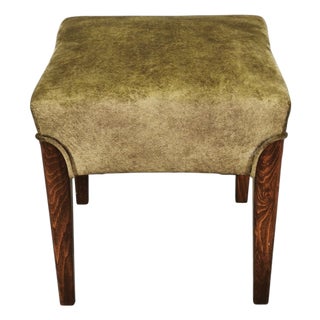 Art Deco Beech Stool, Former Czechoslovakia, 1930s For Sale