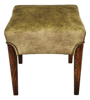 Art Deco Beech Stool, Former Czechoslovakia, 1930s