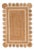 5'x8' White Trim Jute Scallop Braided Handmade Rug For Sale