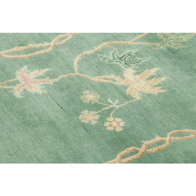 Late 20th Century Contemporary Chinese Deco Style Wool Runner by Rug & Kilim, India For Sale - Image 5 of 9