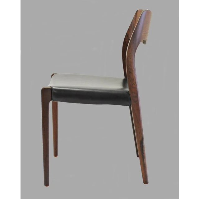 Teak & Upholstered Dining Chairs by Niels Otto Møller, Customizable Reupholstery, 1960s, Set of 6 For Sale - Image 4 of 10