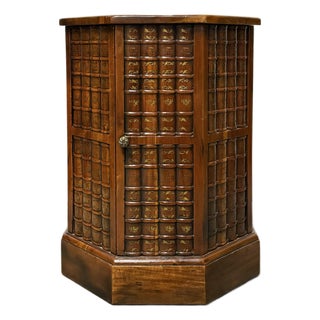 Vintage Theodore Alexander Faux Book Side Table With Hidden Storage For Sale