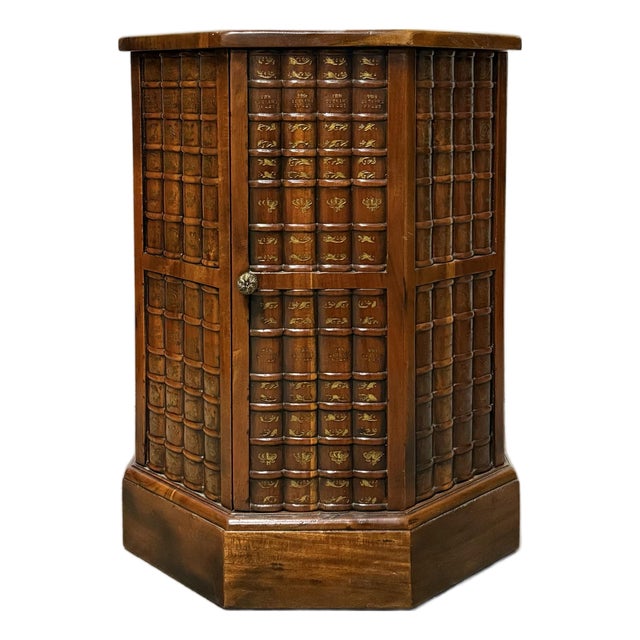 Vintage Theodore Alexander Faux Book Side Table With Hidden Storage For Sale