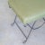 Not Yet Made - Made To Order Iron Double Loop Bench, Green Linen For Sale - Image 5 of 8