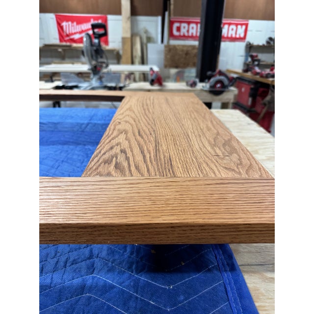 Handcrafted Solid Red Oak Architectural Storm Door For Sale - Image 10 of 12