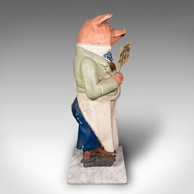 Figurative 1910s Antique Edwardian English Butcher's Shop Display Figure For Sale - Image 3 of 13