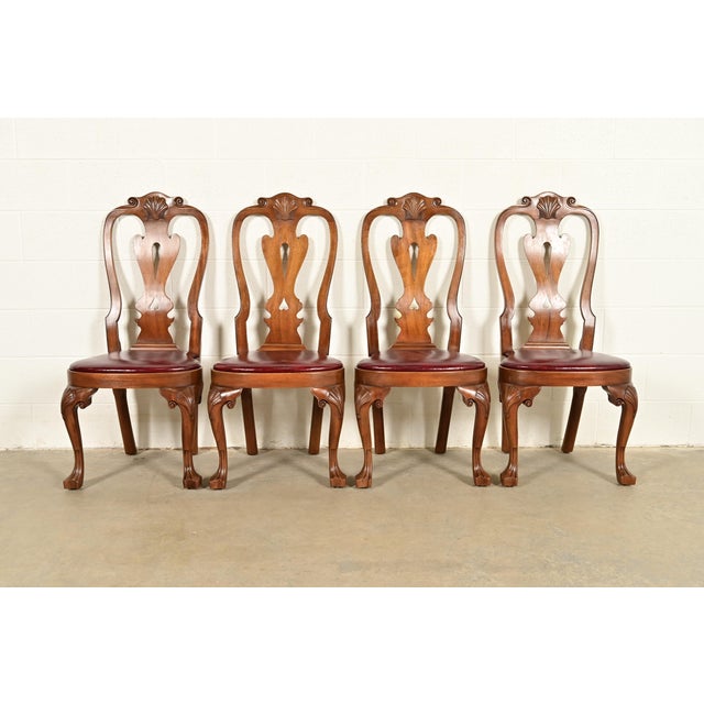 Kittinger Georgian Carved Mahogany Side Chairs or Dining Chairs, Pair For Sale - Image 15 of 16
