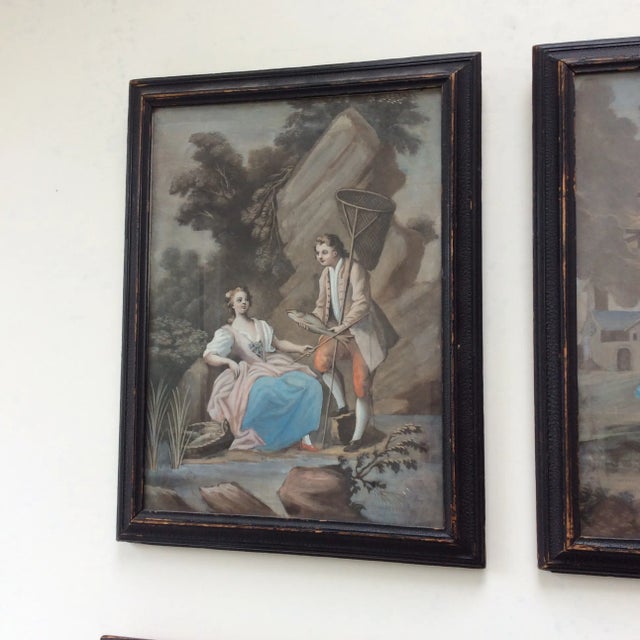 18th Century Hand Colored Mezzotints - Set of 4 For Sale In San Antonio - Image 6 of 7